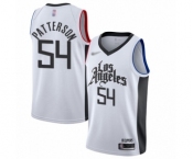 Youth Los Angeles Clippers #54 Patrick Patterson Swingman White Basketball Jersey - 2019-20 City Edition