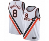 Youth Los Angeles Clippers #8 Moe Harkless Swingman White Hardwood Classics Finished Basketball Jersey