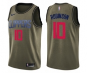 Youth Nike Los Angeles Clippers #10 Jerome Robinson Swingman Green Salute to Service NBA Jersey