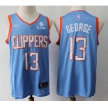 Youth Nike Los Angeles Clippers #13 Paul George Swingman Blue NBA Jersey - City Edition