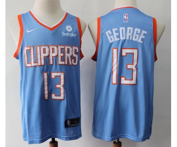 Youth Nike Los Angeles Clippers #13 Paul George Swingman Blue NBA Jersey - City Edition