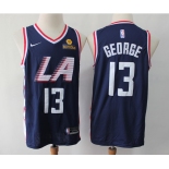 Youth Nike Los Angeles Clippers #13 Paul George Swingman Navy Blue NBA Jersey - City Editio