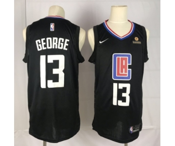 Youth Nike Los Angeles Clippers #13 paul george Swingman Black NBA Jersey Statement Edition