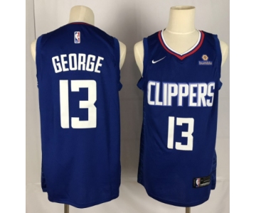 Youth Nike Los Angeles Clippers #13 paul george Swingman Blue NBA Jersey - Icon Edition