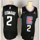 Youth Nike Los Angeles Clippers #2 Kawhi Leonard Swingman Black NBA Jersey Statement Edition