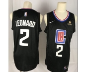 Youth Nike Los Angeles Clippers #2 Kawhi Leonard Swingman Black NBA Jersey Statement Edition