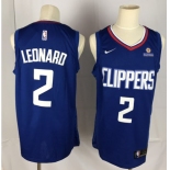 Youth Nike Los Angeles Clippers #2 Kawhi Leonard Swingman Blue NBA Jersey - Icon Edition