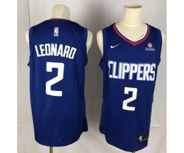 Youth Nike Los Angeles Clippers #2 Kawhi Leonard Swingman Blue NBA Jersey - Icon Edition