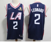 Youth Nike Los Angeles Clippers #2 Kawhi Leonard Swingman Navy Blue NBA Jersey - City Editio