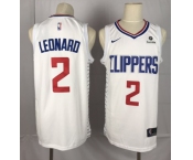 Youth Nike Los Angeles Clippers #2 Kawhi Leonard Swingman White NBA Jersey - Association Editionn