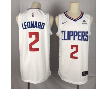 Youth Nike Los Angeles Clippers #2 Kawhi Leonard Swingman White NBA Jersey - Association Editionn