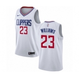 Youth Nike Los Angeles Clippers #23 Louis Williams Authentic White NBA Jersey - Association Edition