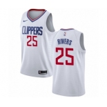 Youth Nike Los Angeles Clippers #25 Austin Rivers Authentic White NBA Jersey - Association Edition