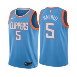 Youth Nike Los Angeles Clippers #5 Montrezl Harrell Swingman Blue NBA Jersey - City Edition