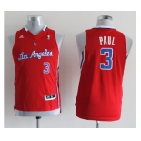 youth nba los angeles clippers #3 paul red(revolution 30 swingman)