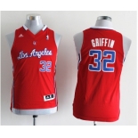 youth nba los angeles clippers #32 griffin red(revolution 30 swingman)