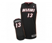 Men Adidas Miami Heat #13 Edrice Adebayo Authentic Black Road NBA Jersey