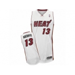 Men Adidas Miami Heat #13 Edrice Adebayo Authentic White Home NBA Jersey