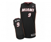 Men Adidas Miami Heat #9 Kelly Olynyk Authentic Black Road NBA Jersey