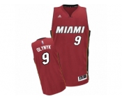 Men Adidas Miami Heat #9 Kelly Olynyk Swingman Red Alternate NBA Jersey