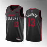 Men Miami Heat #13 Bam Adebayo Black 2023-24 City Edition Stitched Basketball Jersey