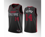 Men Miami Heat #14 Tyler Herro Black 2023-24 City Eddition Stitched Basketball Jersey