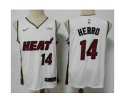 Men Miami Heat #14 Tyler Herro White 2021 Nike Swingman Stitched NBA Jersey With The NEW Sponsor Logo