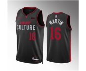 Men Miami Heat #16 Caleb Martin Black 2023-24 City Edition Stitched Basketball Jersey