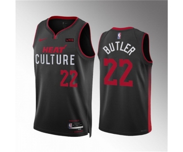 Men Miami Heat #22 Jimmy Butler Black 2023-24 City Edition Stitched Basketball Jersey