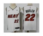 Men Miami Heat #22 Jimmy Butler White 2021 Nike Swingman Stitched NBA Jersey With The NEW Sponsor Logo