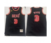 Men Miami Heat #3 Dwyane Wade Black Stitched Basketball Jersey