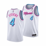 Men Miami Heat #4 Isaiah Stevens White 2024-25 City Edition Stitched Basketball Jersey