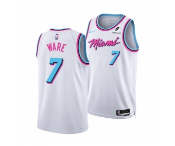 Men Miami Heat #7 Kel 27el Ware White 2024-25 City Edition Stitched Basketball Jersey