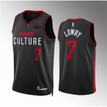 Men Miami Heat #7 Kyle Lowry Red Black 2023-24 City Edition Stitched Basketball Jersey