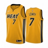 Men Miami Heat #7 Kyle Lowry Yellow NBA Swingman 2020 21 Earned Edition Jersey