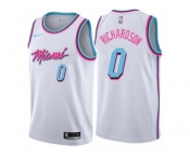 Men Nike Miami Heat #0 Josh Richardson Authentic White NBA Jersey - City Edition