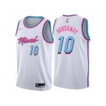 Men Nike Miami Heat #10 Tim Hardaway Authentic White NBA Jersey - City Edition