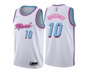 Men Nike Miami Heat #10 Tim Hardaway Authentic White NBA Jersey - City Edition