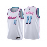 Men Nike Miami Heat #11 Dion Waiters Authentic White NBA Jersey - City Edition