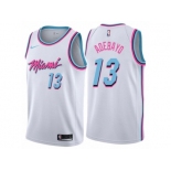 Men Nike Miami Heat #13 Edrice Adebayo Authentic White NBA Jersey - City Edition