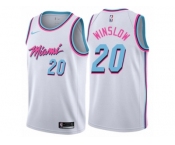 Men Nike Miami Heat #20 Justise Winslow Authentic White NBA Jersey - City Edition