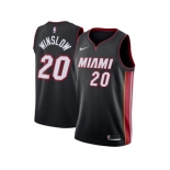 Men Nike Miami Heat #20 Justise Winslow Black NBA Swingman Icon Edition Jersey