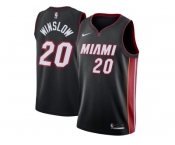 Men Nike Miami Heat #20 Justise Winslow Black NBA Swingman Icon Edition Jersey