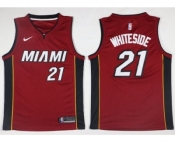 Men Nike Miami Heat #21 Hassan Whiteside Red NBA Swingman Statement Edition Jersey