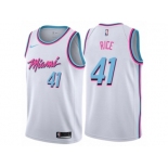 Men Nike Miami Heat #41 Glen Rice Authentic White NBA Jersey - City Edition