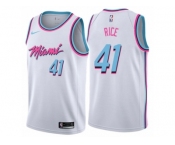 Men Nike Miami Heat #41 Glen Rice Authentic White NBA Jersey - City Edition