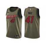 Men Nike Miami Heat #41 Glen Rice Green Salute to Service NBA Swingman Jersey