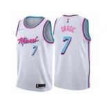 Men Nike Miami Heat #7 Goran Dragic Authentic White NBA Jersey - City Edition