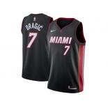 Men Nike Miami Heat #7 Goran Dragic Black NBA Swingman Icon Edition Jersey