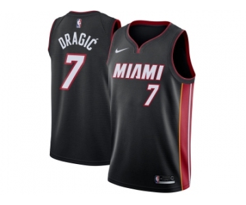 Men Nike Miami Heat #7 Goran Dragic Black NBA Swingman Icon Edition Jersey